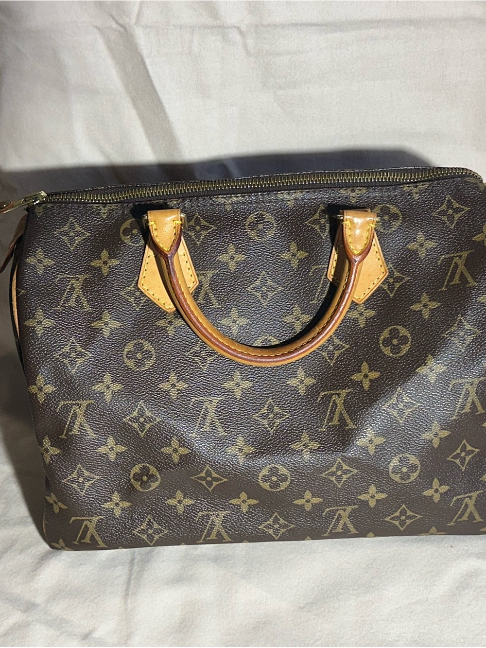 Louis Vuitton Monogram Speedy 30 Satchel in Brown and Tan